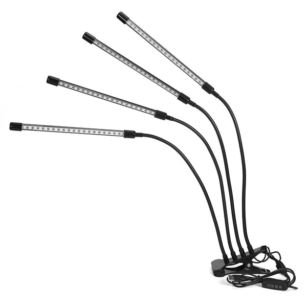 3 Heads/4 Heads Full Spectrum LED Grow Light Plant Growing Lamp with Clip for Indoor Plants Hydroponics