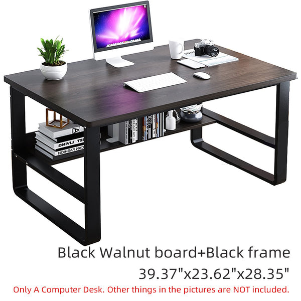 Standing Computer Desk Simple and Modern Writing Desk Dormitory Desk with Storage Board for Student