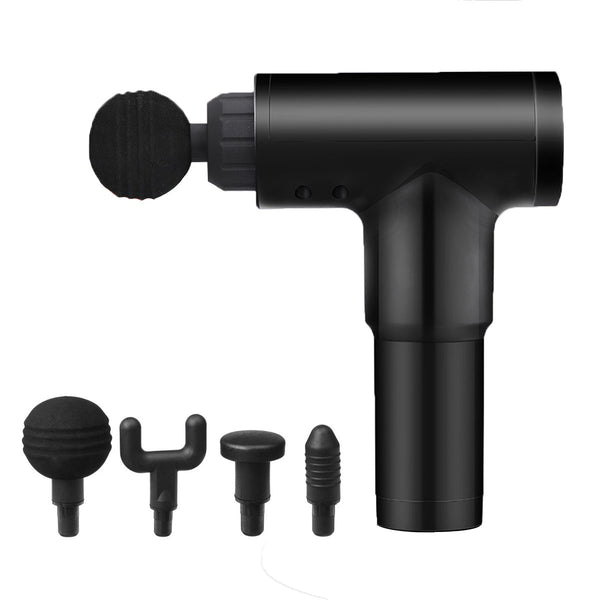 2500mAh Electric Percussive Massager 3600r/min 6 Speeds Deep Tissue Muscle Vibrating with 4 Heads