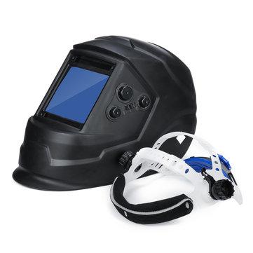 Solar Energy Automatic Dimming Welding Mask Auto Darkening Welding Helmet Big View Area 4 Sensors External Adjustment Arc Tig Mig DIN5-DIN13