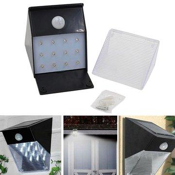 Solar Powered 12 LED PIR Motion Sensor Wall Light Outdoor Garden Lamp