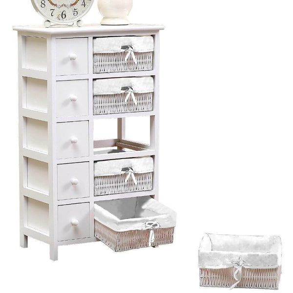 Levede Chest of Drawers Dresser Bedroom Storage Cabinet Baskets Hallway Tables
