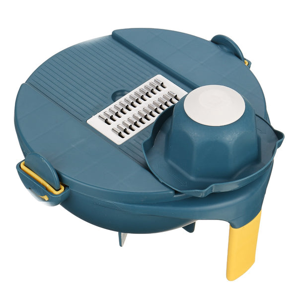 9 In 1 Vegetable Cutter with Drain Basket Multifunction Magic Rotate Portable Slicer Chopper Grater Shredder Kitchen Tool