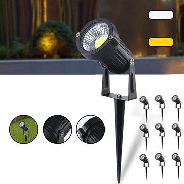 10pcs 12V 5W LED Waterproof Spotlights Landscape Lights Walkway Outdoor Garden