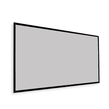 Thinyou Projector Screen Simple Portable Curtain Grey Plastic Fabric Fiber HD for Movie 3D Home Theater Indoor Outdoor 120-Inch 16 9 Throw Ratio