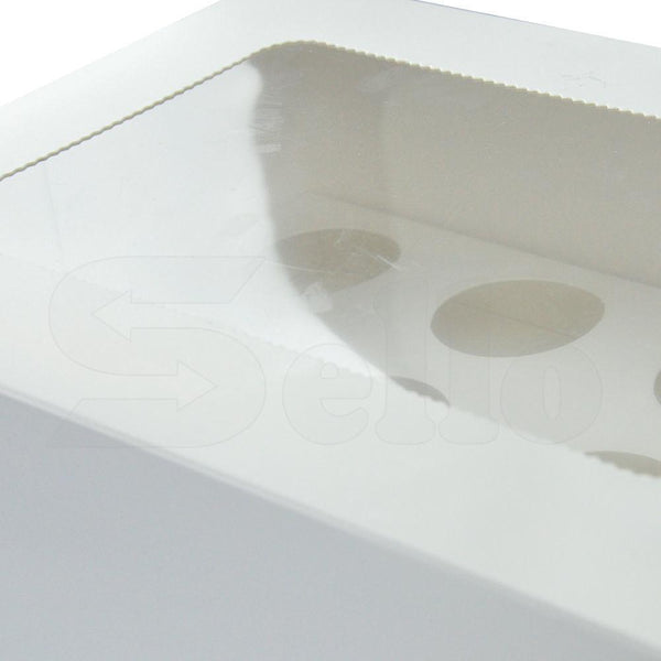 5 Pcs 12 Holes Cupcake Boxes Cupe Cake Box Window Face Cover and Inserts