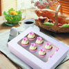Image of 6 Holes Cupcake Boxes 20 Pk Window Face Cover Inserts Cake Boxes Boards