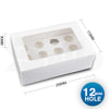 Image of 6 Holes Cupcake Boxes 20 Pk Window Face Cover Inserts Cake Boxes Boards