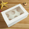 Image of 6 Holes Cupcake Boxes 20 Pk Window Face Cover Inserts Cake Boxes Boards