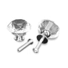 Image of 10 Pcs 40mm Clear Diamond Shape Glass Door Knob Drawer Cabinet Handle