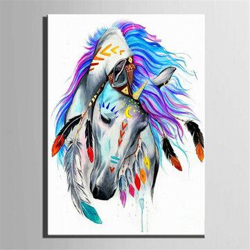 Oil Painting By Number Kit Indian Horse Painting DIY Acrylic Pigment Painting By Numbers Set Hand Craft Art Supplies