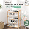 Image of Levede Bamboo Shoe Rack Storage Wooden Organizer Shelf Stand 5 Tiers Layers 70cm