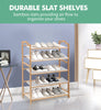 Image of Levede Bamboo Shoe Rack Storage Wooden Organizer Shelf Stand 5 Tiers Layers 70cm