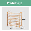 Image of Levede Bamboo Shoe Rack Storage Wooden Organizer Shelf Stand 5 Tiers Layers 90cm