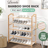 Image of Levede Bamboo Shoe Rack Storage Wooden Organizer Shelf Stand 5 Tiers Layers 90cm