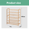 Image of Levede Bamboo Shoe Rack Storage Wooden Organizer Shelf Stand 6 Tiers Layers 90cm
