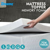 Image of DreamZ 7cm Memory Foam Bed Mattress Topper Polyester Underlay Cover Double