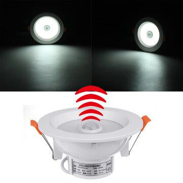 4" LED 150° PIR Motion Sensor Recessed Ceiling Light Downlight Fixture Lamp Home