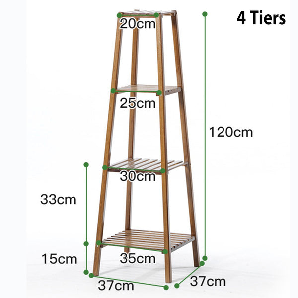 2/3/4 Tier Flower Pot Stand Wooden Indoor Plant Garden Planter Shelf Wood Rack