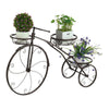 Image of 3 Tier Bicycles Plant Stand Metal Flower Pots Garden Decor Shelf Rack