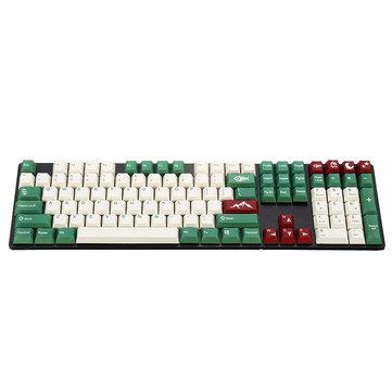 Camping Thermal Sublimation 5-surfaces Cherry Profile PBT Keycap for Mechanical Keyboard