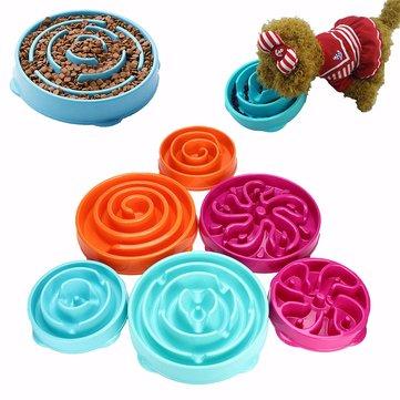 Dog Slow Food Bowl Down Eating Feeder Dish Pet Dog Cat Feeding Anti Slip Gulp
