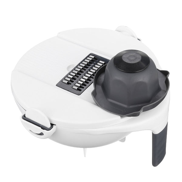 9 In 1 Vegetable Cutter with Drain Basket Multifunction Magic Rotate Portable Slicer Chopper Grater Shredder Kitchen Tool