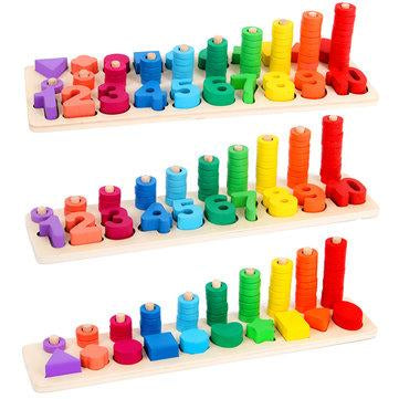 Wooden Math Toy Board Montessori Counting Board Preschool Learning Toys for Children Gifts