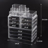 Image of 9 Drawer Clear Acrylic Cosmetic Makeup Organizer Jewellery Storage Box
