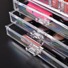 Image of 9 Drawer Clear Acrylic Cosmetic Makeup Organizer Jewellery Storage Box