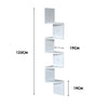 Image of Levede 5 Tier Corner Wall Shelf Display Shelves DVD CD Storage Zig-tag Rack
