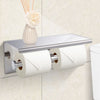 Image of Stainless Steel Paper Roll Holders Towel Tissue Bath Toilet Double Storage Hooks