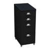 Image of 4 Tiers Steel Orgainer Metal File Cabinet With Drawers Office Furniture Black