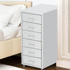 Image of 6 Tiers Steel Orgainer Metal File Cabinet With Drawers Office Furniture White