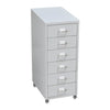 Image of 6 Tiers Steel Orgainer Metal File Cabinet With Drawers Office Furniture White