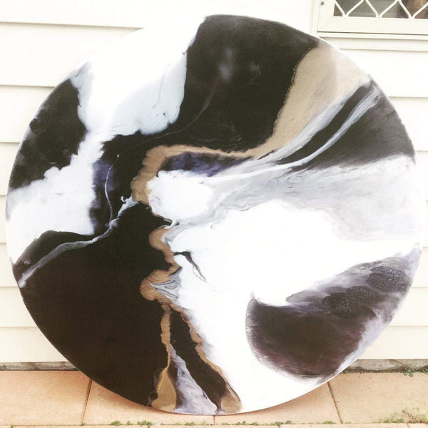 CUSTOM | Resin Art Painting Abstract Round Porthole