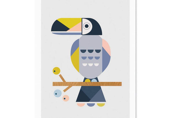 Toucan Art Print, Nursery art, kids art, kids wall art, nursery decor, scandi art, girlsroom art, kidsroom art.