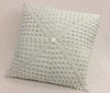 Image of White crochet cushion with blooming flower, 18" flower pillow, insert included, home decor