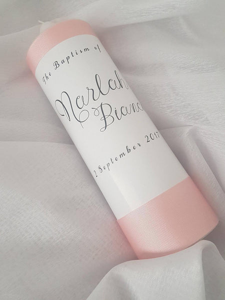 Baptism Candle, Christening Candle, Personalised Candle