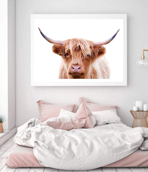 Cow Prints, Large Highland Cow Print, Printable Cow Poster, Modern Cow Wall Art, Farm Animal Decor, Animal Wall Print, Popular Cow Decor
