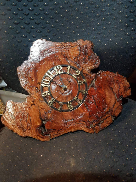 black lip burl clock