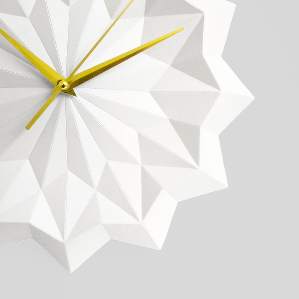 White origami wall clock - ELLA