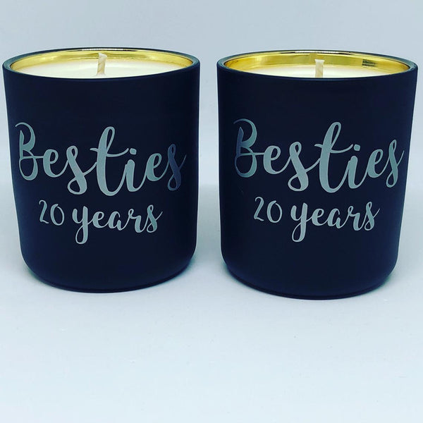 Personalised Soy Wax Candle | Handmade | Customise Your Name | Gold Font | Silver Font | White Font | Gifts | Wedding Day