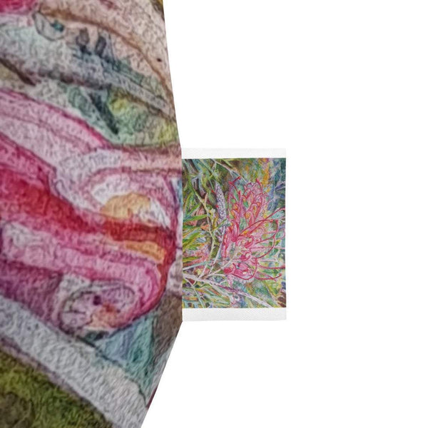 Bean Bag Chair Cover with pink Grevillea watercolour art print, Grevillea Bean bag, native flower, floral design bean bag cover,