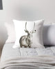 Image of Antelope Cushion Cover - Throw Pillow - Stag - Gift for Animal Lovers - Wildlife - Waterbuck Cushion - Decorative Cushion - Neutral Tone