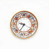 Image of Wall clock decorative for kitchen - 27 cm - Ceramic plate wall clock Large orange clock Majolica Housewarming gift for women