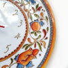 Image of Wall clock decorative for kitchen - 27 cm - Ceramic plate wall clock Large orange clock Majolica Housewarming gift for women