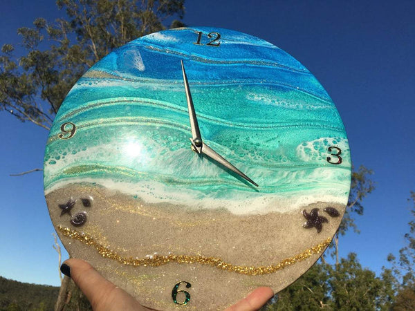 Resin Beach Theme Wall Clock