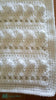 Image of White Cushion Cover "String of Pearls", approximately 38cm (15") square, crocheted with cotton-acrylic blend yarn