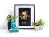 Image of DIGITAL Chinese new year, customised, cute, year of the rat, lunar new year, birthday gift, personalised, room decor, gold constellation art